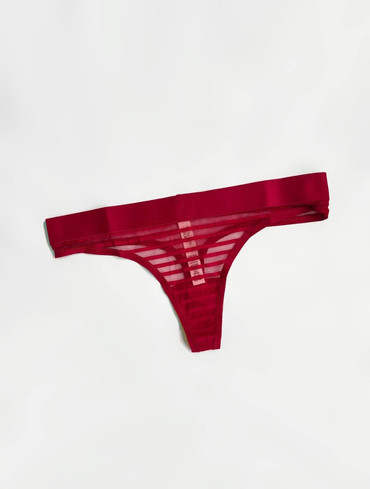 Прозорі стрінги Sheer Heritage Logo Thong Panty