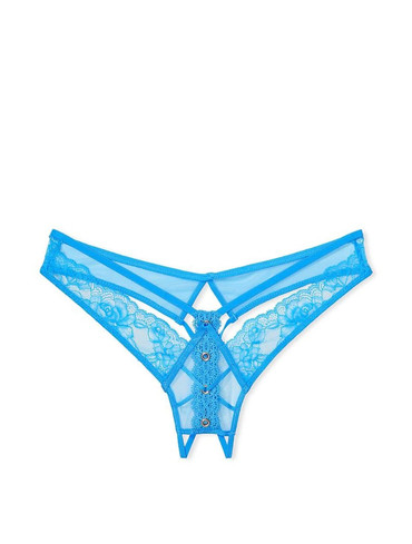 Трусики стрінги з відкритим доступом Lace Crotchless Thong Panty