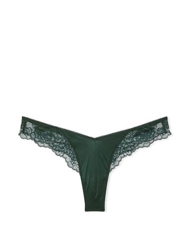 Трусики стрінги з мереживом Rose Lace-Trim High-Leg Thong Panty