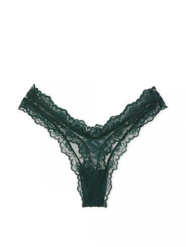 Трусики стрінги з мереживом Вікторія Сікрет Victoria's Secret Rose Lace High-Leg Thong Panty