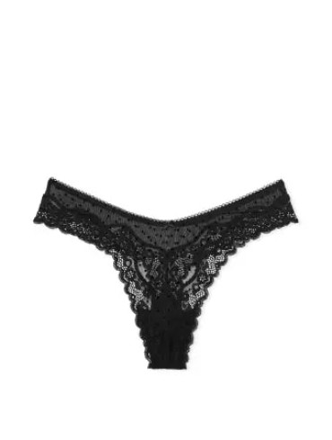 Трусики стрінги з мереживом Tease Mesh Lace-Trim High-Leg Thong