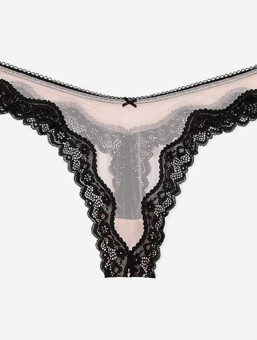 Трусики стрінги з мереживом Tease Mesh Lace-Trim High-Leg Thong