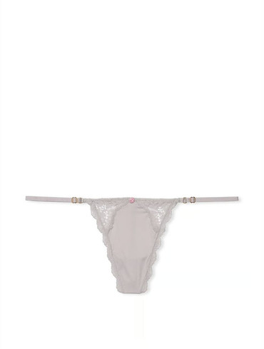Трусики стрінги Вікторія Сікрет Victoria's Secret Lace-Trim Adjustable V-String Panty