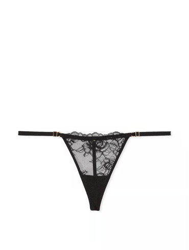 Трусики стрінги з мереживом Lace-Trim Adjustable V-String Panty