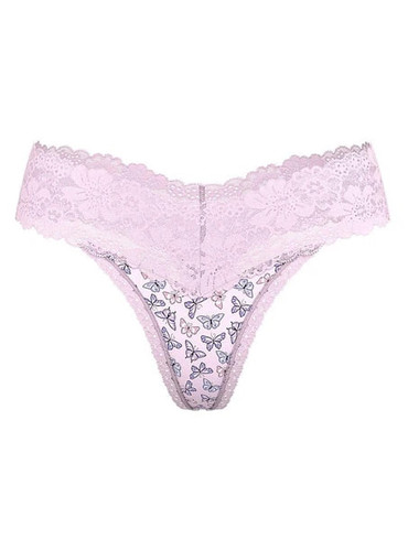 Бавовняні трусики стрінги мереживні Victoria's Secret