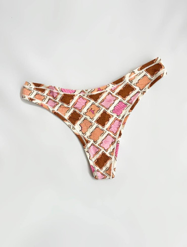 Бавовняні трусики стрінги Cotton High-Leg Thong Panty