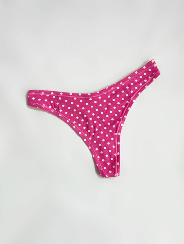 Бавовняні трусики стрінги Cotton High-Leg Thong Panty