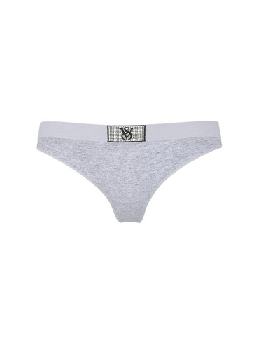 Бавовняні стрінги зі стразами Logo Cotton Shine Patch Thong Panty
