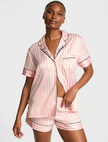 Піжама сатинова Victoria's Secret Glazed Satin Short Pajama Set