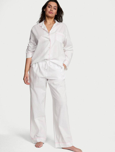 Піжама бавовняна Вікторія Сікрет Victoria's Secret Cotton Long Pajama Set