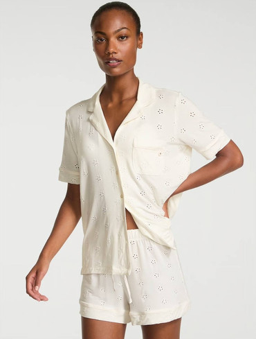 Піжама модалова Вікторія Сікрет Victoria's Secret Modal Soft Eyelet Short Pajama Set