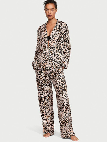 Сатинова піжама Вікторія Сікрет Victoria's Secret Satin Long Pajama