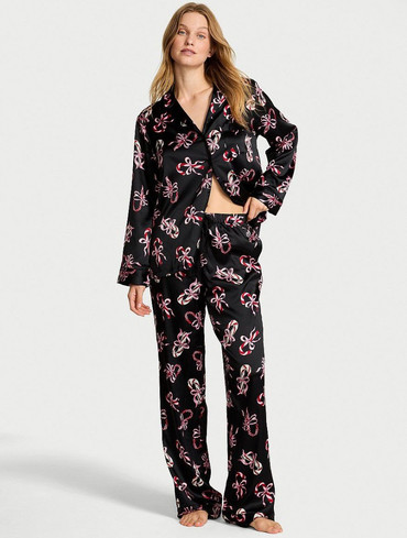 Піжама сатинова Вікторія Сікрет Victoria's Secret Glazed Satin Long Pajama Set