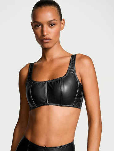 Міні корсет топ з екошкіри Вікторія Сікрет Victoria’s Secret Faux Leather Mini Corset Top