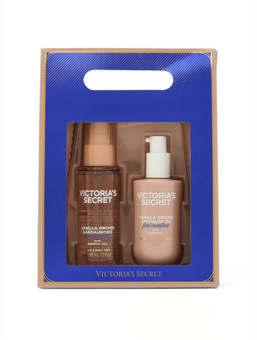 Подарунковий набір міст+лосьйон Вікторія Сікрет Vanilla Orchid Sandalwood 2-Piece Full-Sized Body Mist & Lotion Gift Set