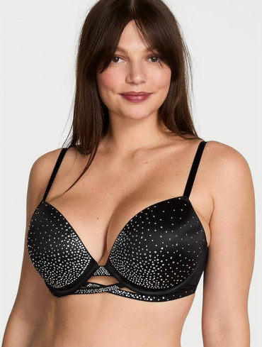 Бюстгальтер з пуш-ап зі стразами на чашці Вікторія Сікрет Victoria’s Secret Sparkle Crystal Shine Cradle Push-Up Bra