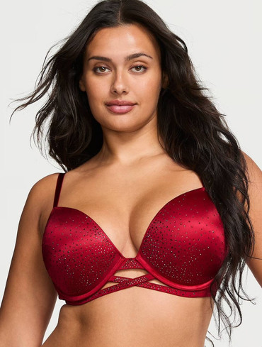 Бюстгальтер з пуш-ап зі стразами на чашці Вікторія Сікрет Victoria’s Secret Sparkle Crystal Shine Cradle Push-Up Bra