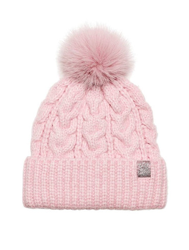 Шапка вʼязана тепла з помпоном Вікторія Сікрет Victoria’s Secret Cozy Cable-Knit Pom Beanie