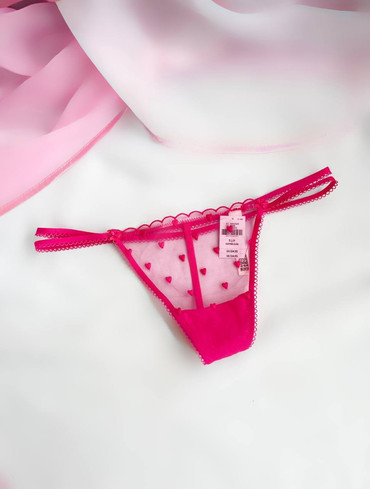Трусики стрінги в сіточку Вікторія Сікрет Victoria’s Secret WINK Strappy V-String Panty