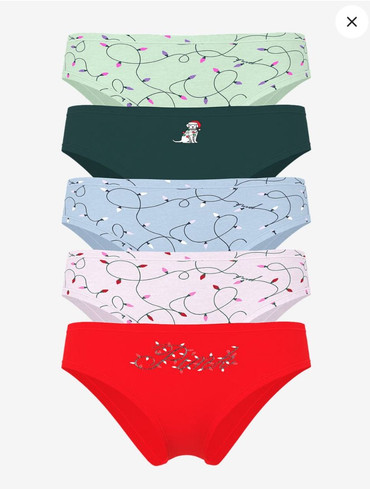 Набір бавовняних трусиків чікі Вікторія Сікрет Пінк 5-Pack Cotton Cheeky Panties